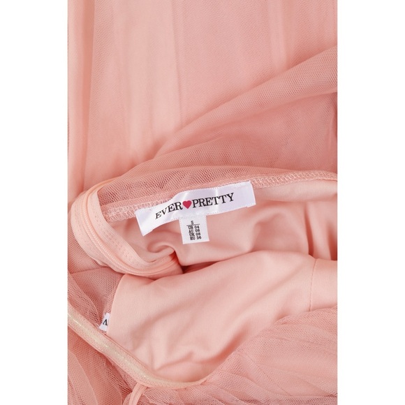 Sz S Ever Pretty Off-Shoulder Sweetheart Double Layer Pleated Evening Dress EUC - Picture 7 of 7